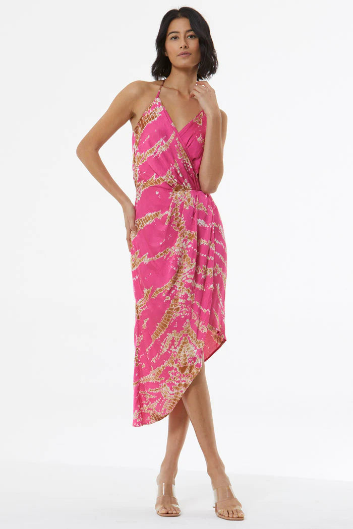 Andrea Draped Slip Dress - Flamenco Savannah