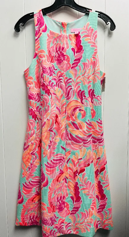 Dress Casual Short By Lilly Pulitzer In Green & Pink, Size: S