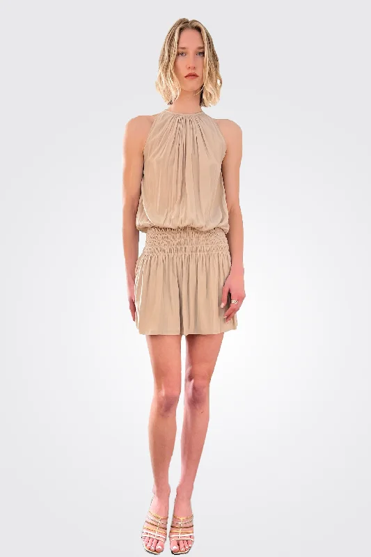 Paris Sleeveless Dress - Flax