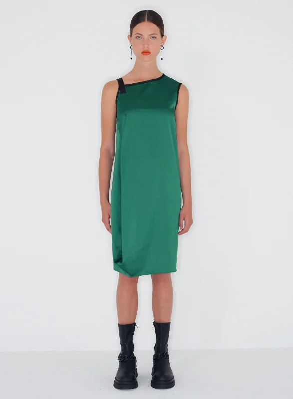 Zannie Dress - Emerald /  Black