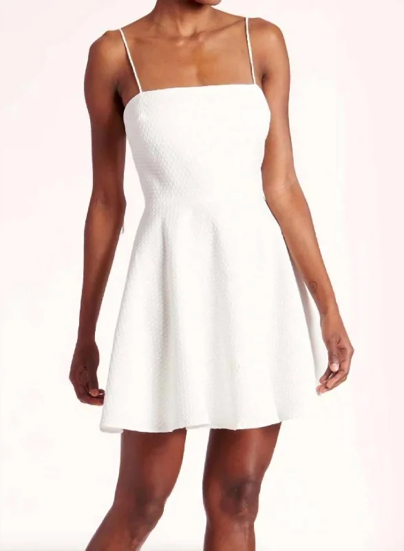 Starlett Tie Strap Mini Dress in White